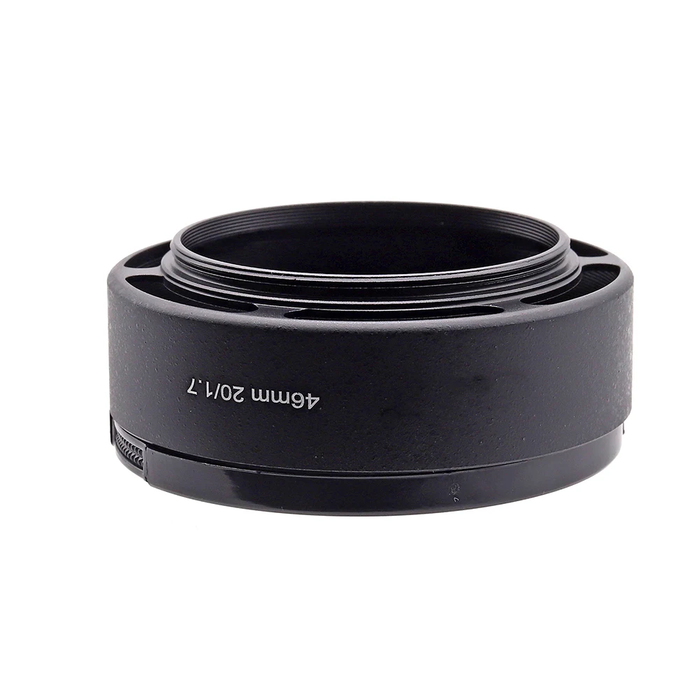 Metal Vented Lens Hood With 58mm Lens Cap For G1 GF1 GH1 GH4 GH5 For Panasonic 20mm 20/1.7 Lens