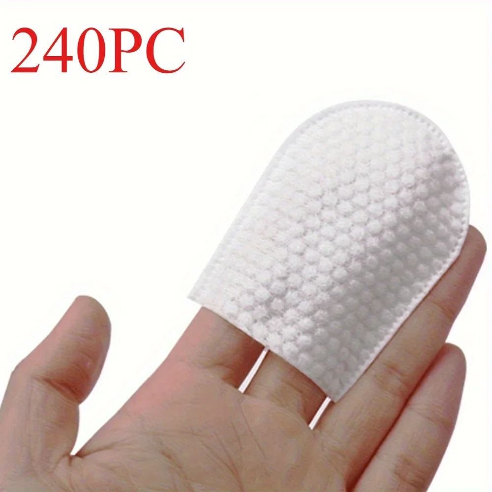 120/240個のU字型メイクアップコットン。 顔と爪のメイク落とし用のソフトパッド。