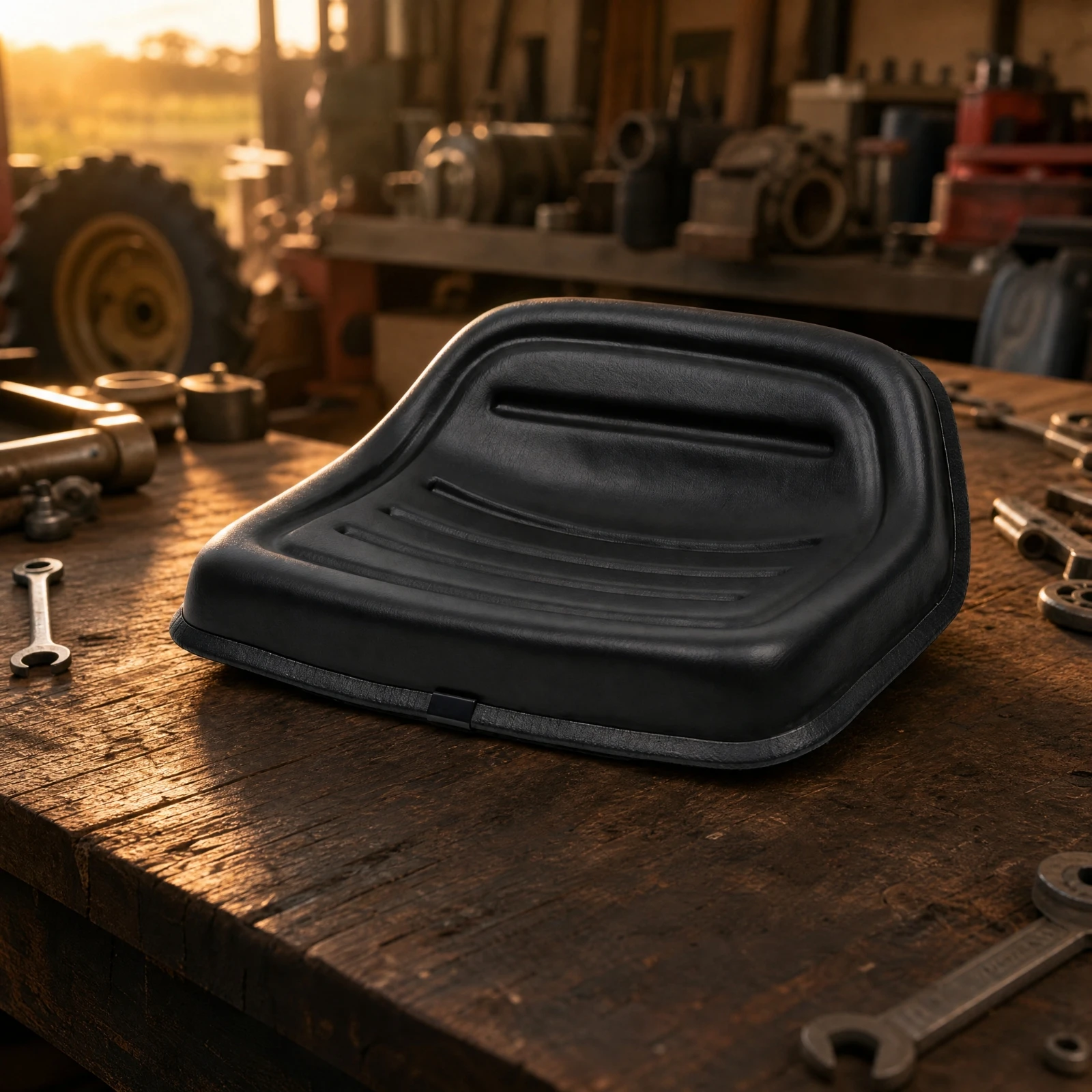 Replacement Tractor Seat Long-Lasting Tractor Seat Supportive Wipe-Clean for Farm Equipment Operators, Agricultural Machinery