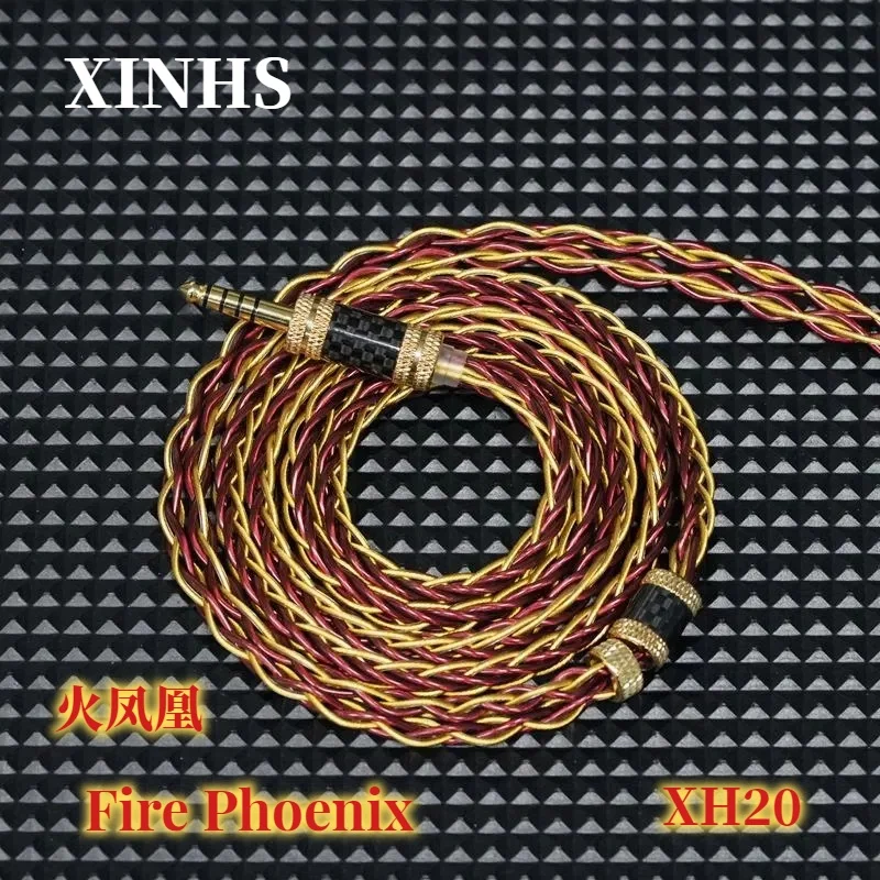 

XINHS XH20 Fire Phoenix красно-желтый 8-ядерный 7N монокристаллический медный + позолоченный HIFI кабель для обновления наушников 0,78 2PIN/MMCX