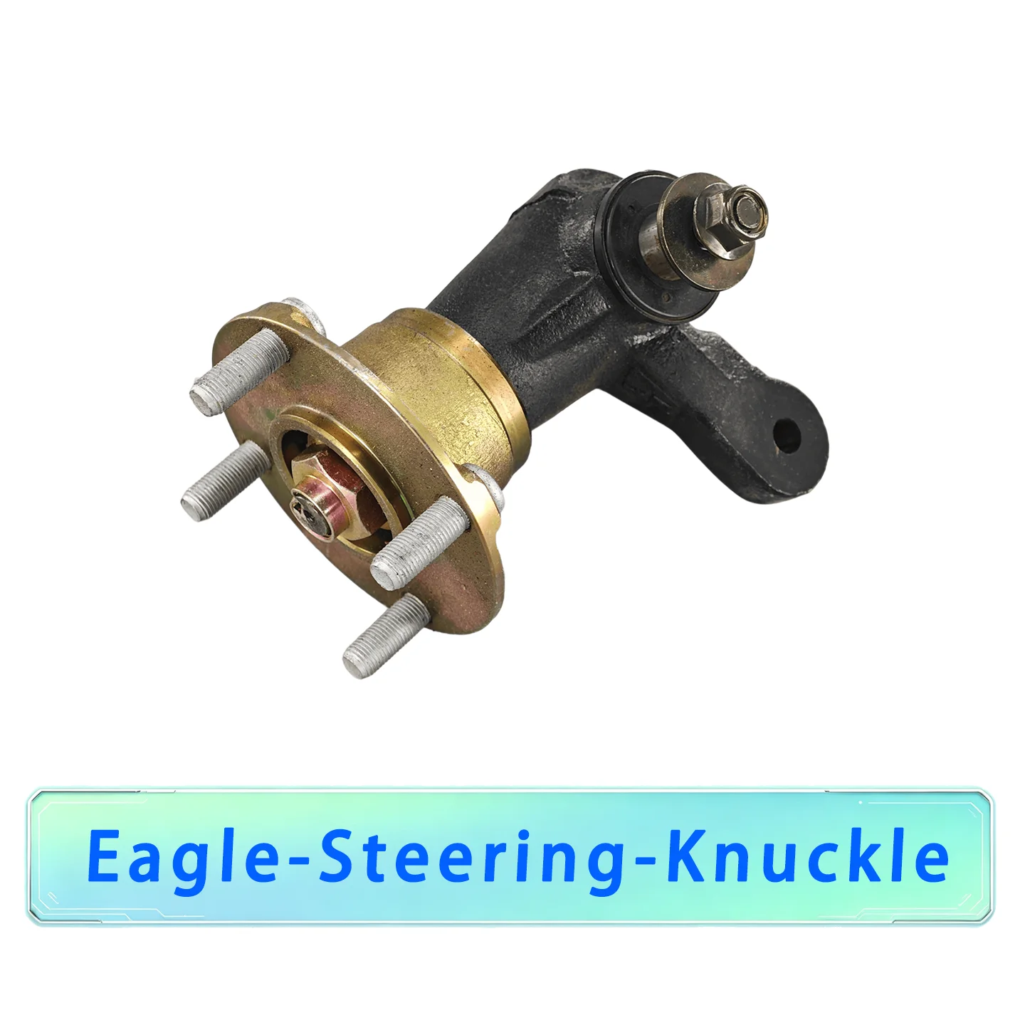 Front Steering Knuckle Spindle Hub Assembly Pair for Eagle Excar Golf Cart Electric Sightseeing Car Suspension Repair Replacement