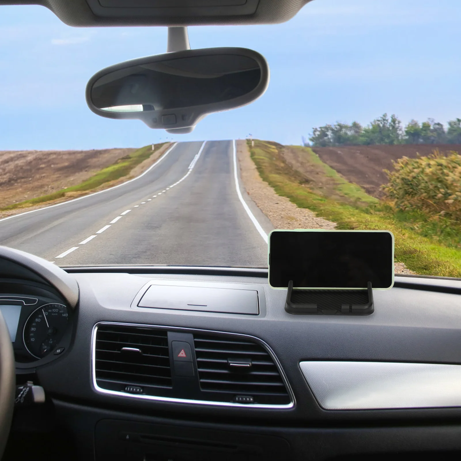 

Anti-Slip Car Phone Mat Silicone Non-Slide Dashboard Holder Stand Navigation Pad Support for Sunglasses Coins Keys Pens Mobile