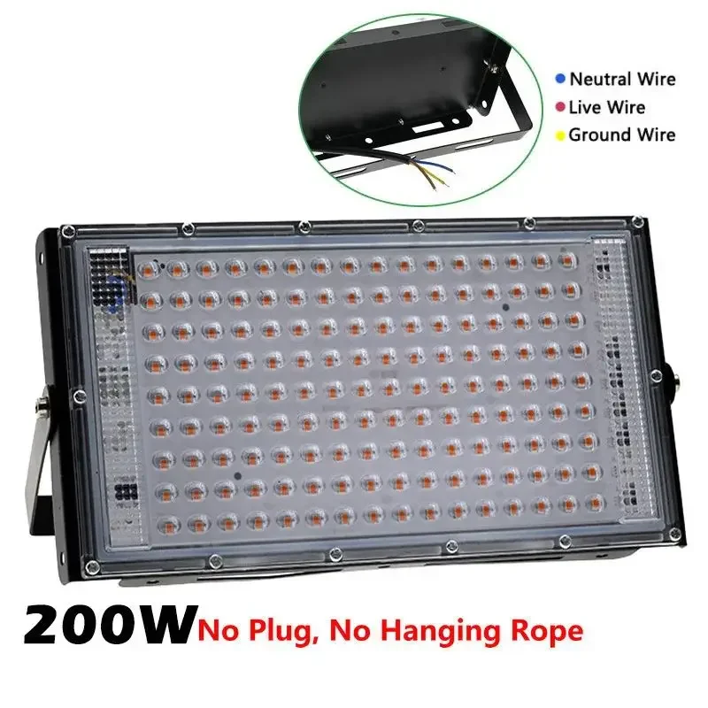 NONE Volle Spektrum Pflanze Lampe Led Licht Indoor Anbau 50W 100W 200W 300W Led Wachsen Hydrokultur licht Phyto Veg Blume Phytolamp 5
