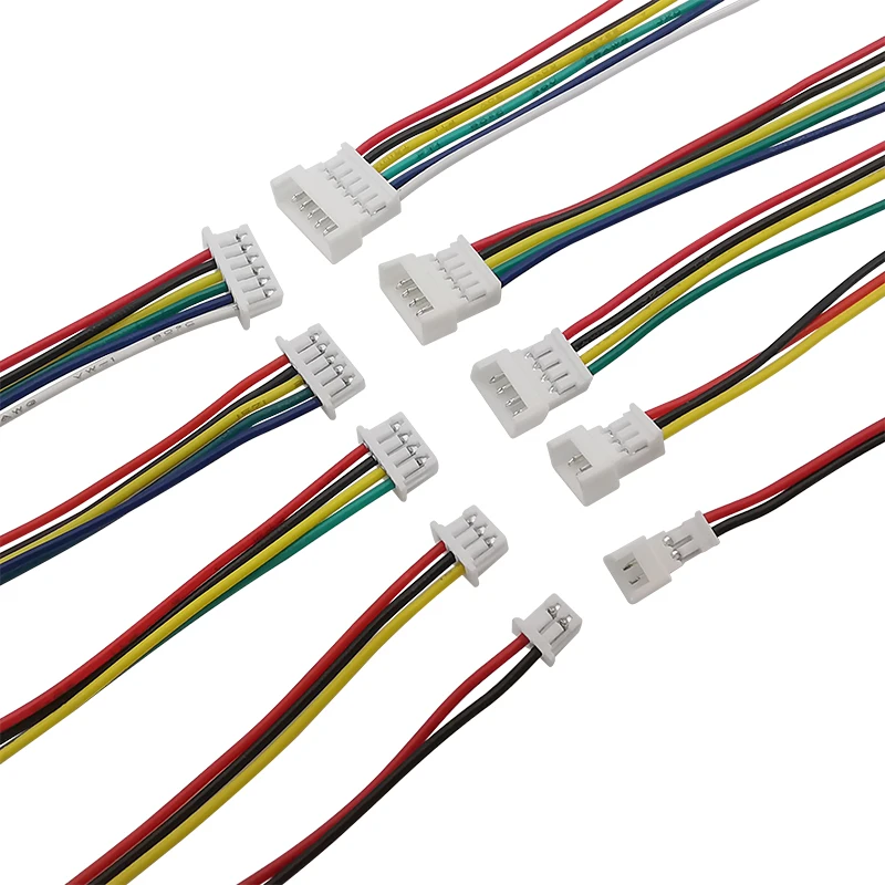 10Pair Mini JST 1.25mm Pitch 2/3/4/5/6 Pin Male Plug and Female Socket Connector With Wire Cable 15CM 28AWG Electronic Wires