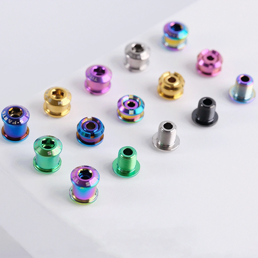 

Multiple Color 3.5 5 7 8.5mm Gap Length GR5 Titanium Alloy Screw + Nut for Bicycle Dental Disc