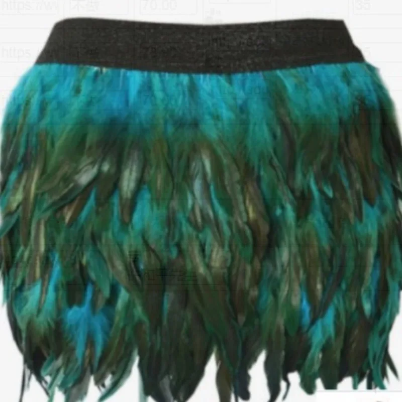 Chicken Feather Skirt Short Skirt Feather Skirt Stage Clothing Performance Clothing Street Style Irregular Skirt