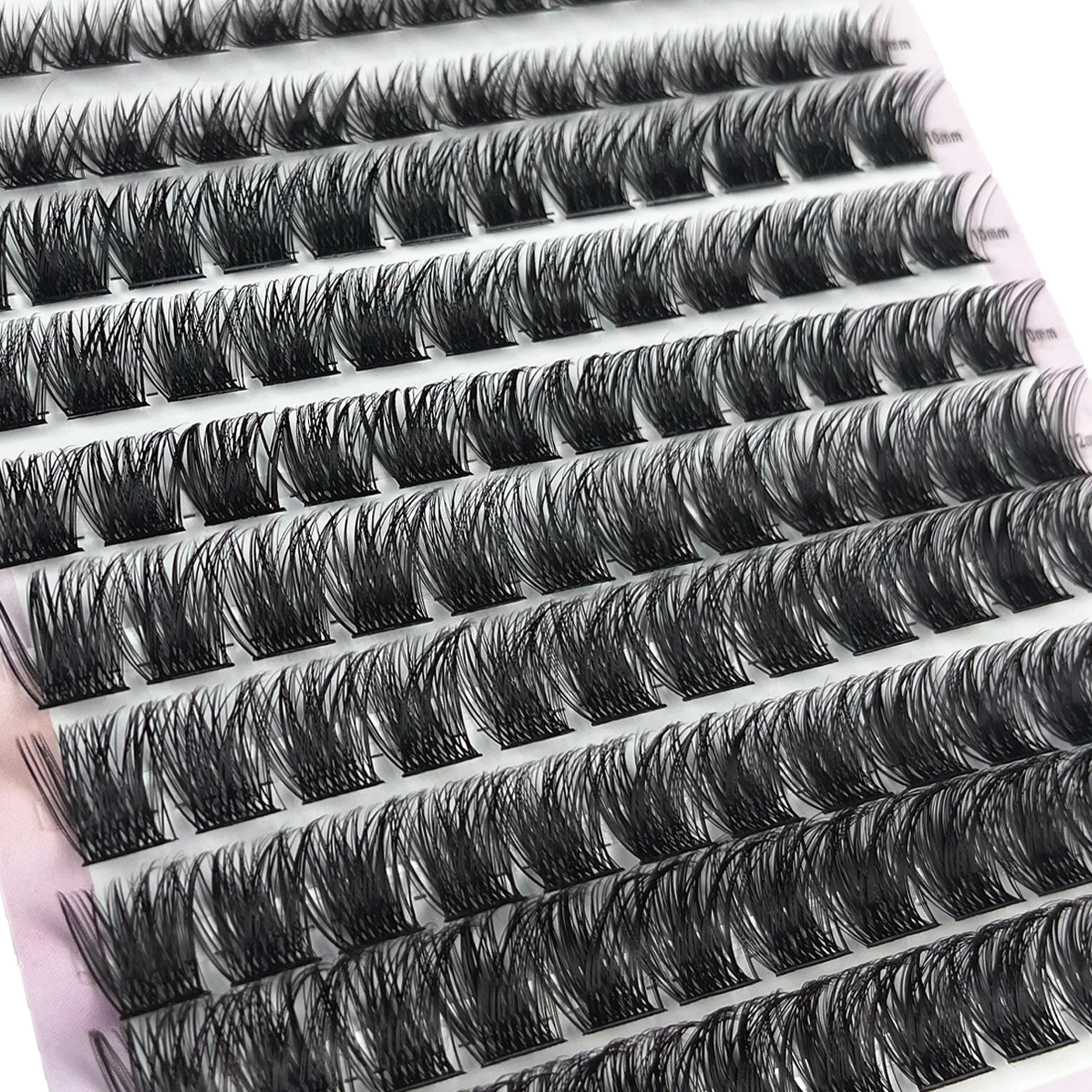 10 linhas de cílios individuais cluster d curvado 8-14mm comprimento misto natural fino segmentado cílios diy extensão de cílios ferramenta de maquiagem
