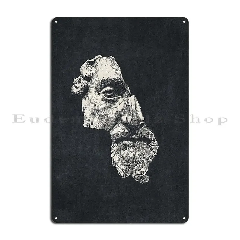 Marcus Aurelius Antoninus Augustus Ink Dark Metal Sign Mural Cinema Plaques Garage Personalized Tin Sign Poster