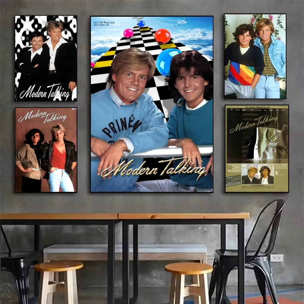 Band Modern Talking Poster Durable HD PVC Wall Art - Waterproof Dustproof Easy Install For Home Cafe