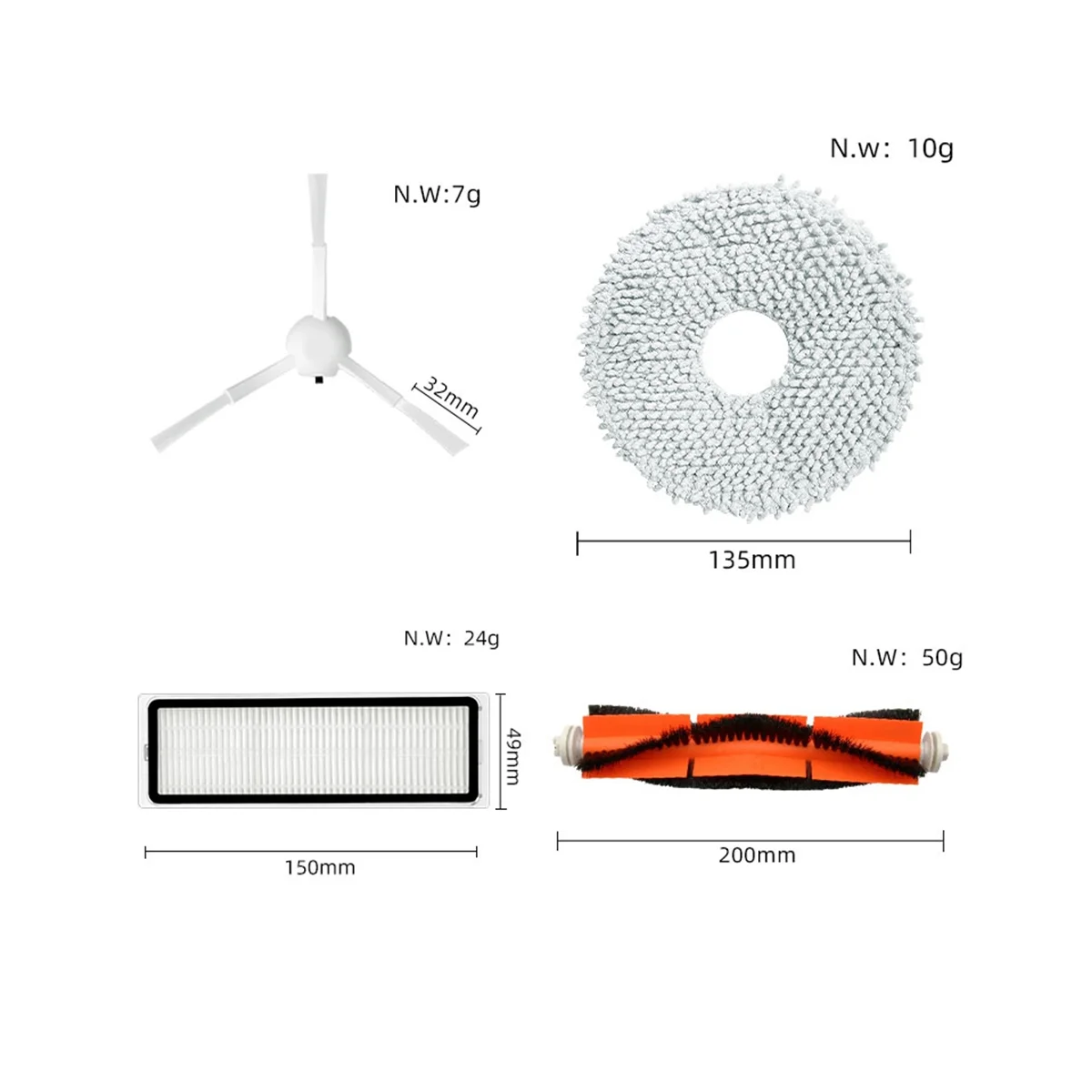 For Xiaomi Robot Vacuum L10S Ultra X10+ X10 Plus B101GL Spare Parts Accessories Main Side Brush Hepa Filter Dust Bag Mop