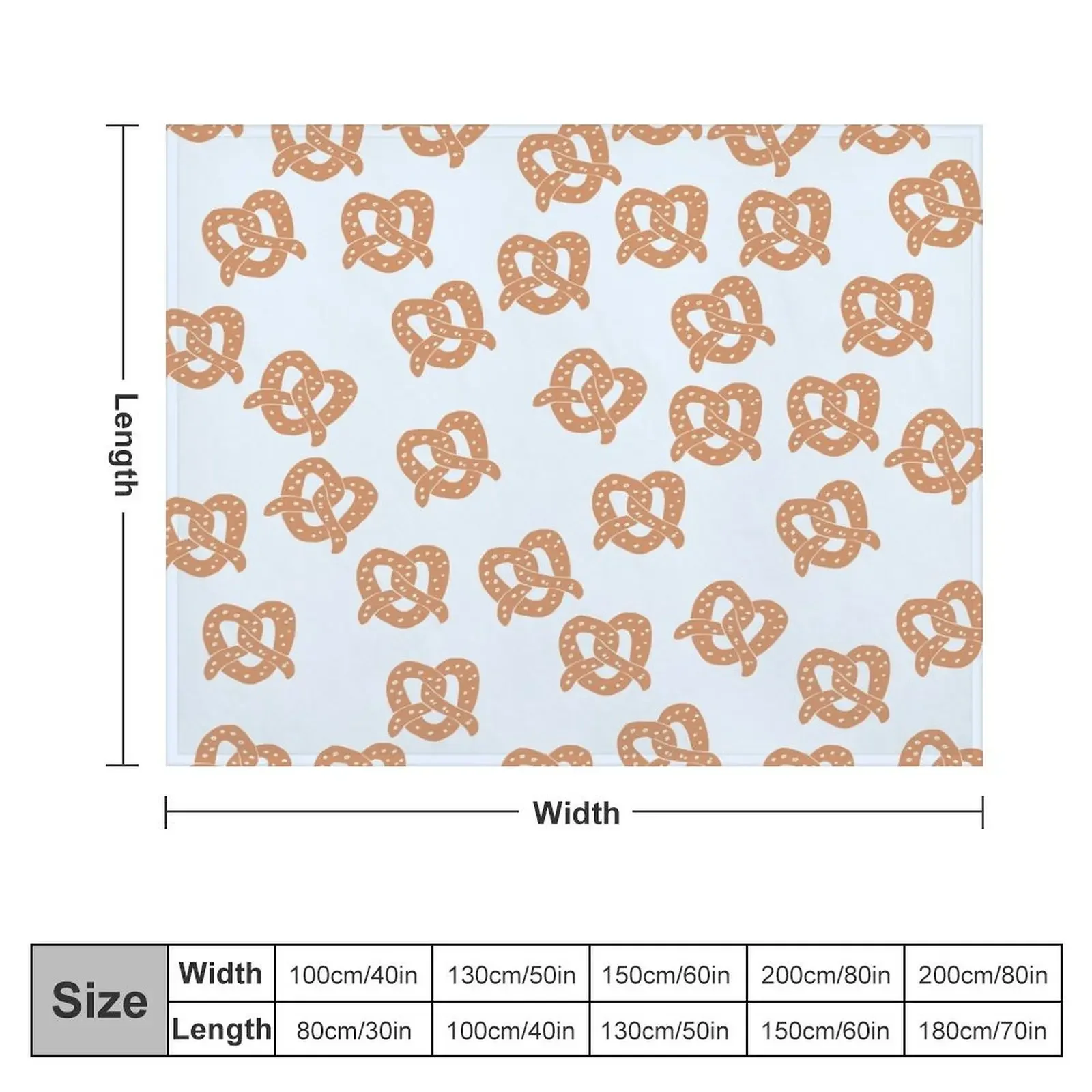 Cute Pretzel Throw Blanket Heavy Designers Blankets