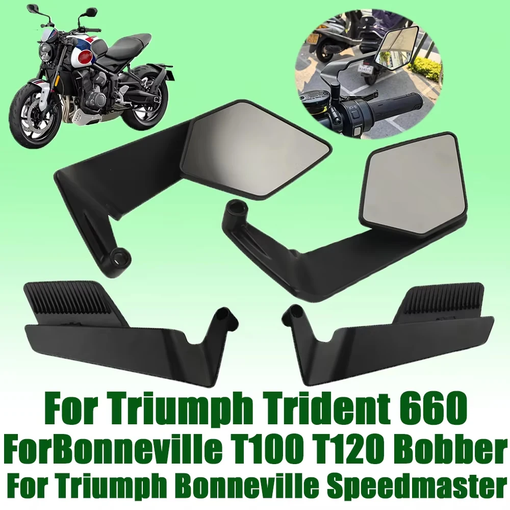 

Rearview Mirrors Stealth Winglets Wing Side Mirror Accessories For Triumph Trident 660 Bonneville T100 T120 Bobber Speedmaster