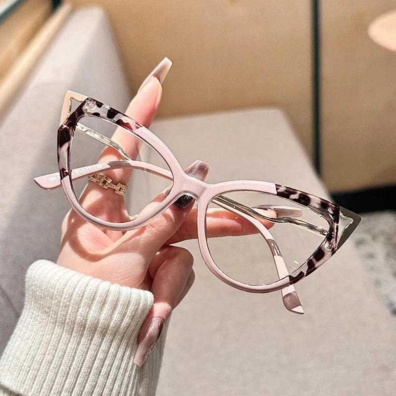 Mode Cat Eye Brille Rahmen Frauen Männer Optische Klare Linse Einfache Ultraleicht Brillen Anti Blau Licht Brillenfassungen