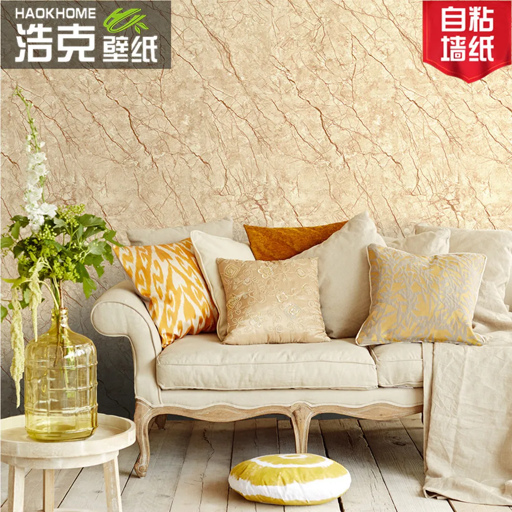 Thickened Glossy Marble Pattern TV Background Wallpaper for Kitchen Oil Proof Bathroom Toilet Renovation Sticker