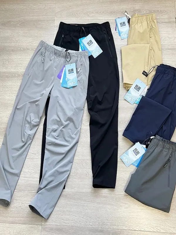 

Lightweight Breathable Men's Outdoor Casual Pants Qui Dry Soft ell Pants Knife Cutting Resistant Water Repellent Straight...