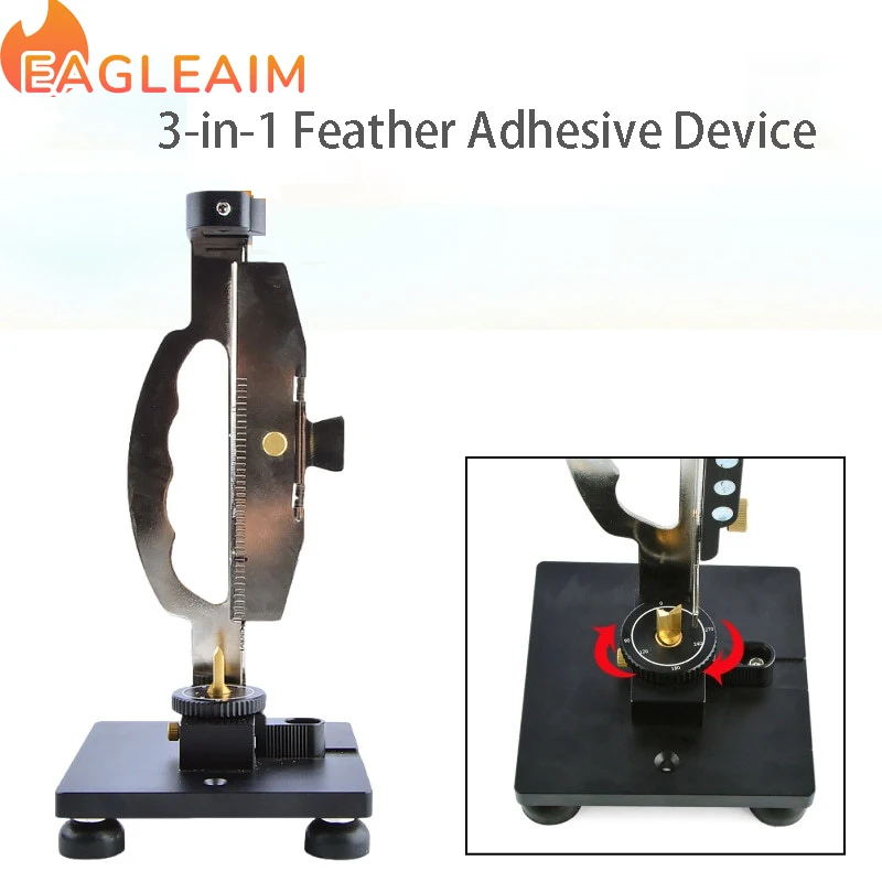 

Arrow Feather Adhesive Tool Fletching Jig Tool Standing Feather Sticker Sticking device 3 In 1 Metal Sticky Clip For DIY Archery