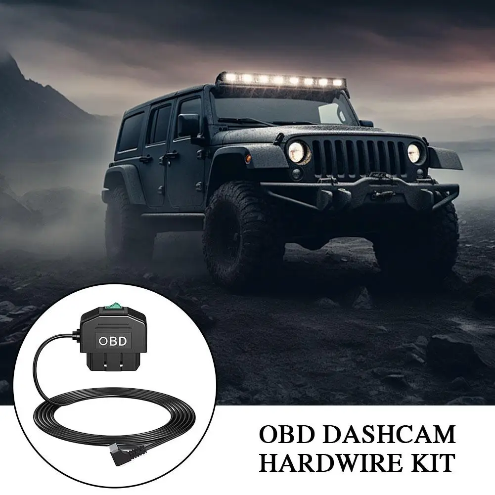 1Set OBD Dashcam Hardwire Kit ﻿Driving Recorder Intelligent OBD With ACC Three Wire Parking Monitoring Line 12V24V To 5V3A