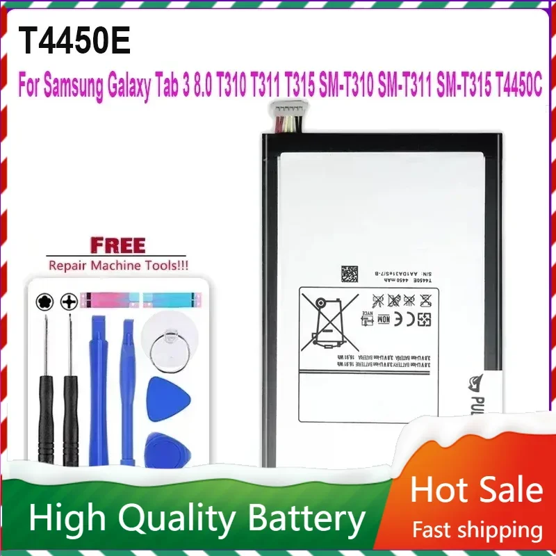 New Tablet T4450E Battery 4450mAh for Samsung Galaxy Tab 3 8.0'' T310 T311 T315 SM-T310 T3110 E0288 E0396  Batteries +Tools