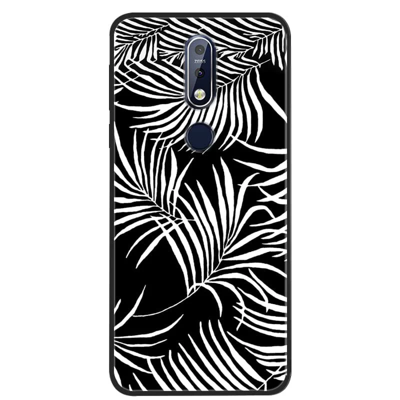 حافظة لهاتف نوكيا 5.4 من السيليكون الناعم غطاء خلفي للهاتف من البولي يوريثان الحراري لهاتف نوكيا 5.3 حافظة لهاتف نوكيا 5.1 Nokia7.1 Fundas Coque غلاف أسود