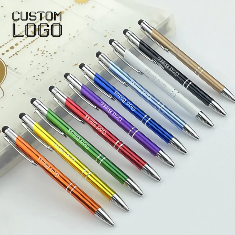 

Touch Screen Rotating Ballpoint Pen Cute Luxury Pen Personalized Gift Student Pens Office Supplies School Stationery Wholesale