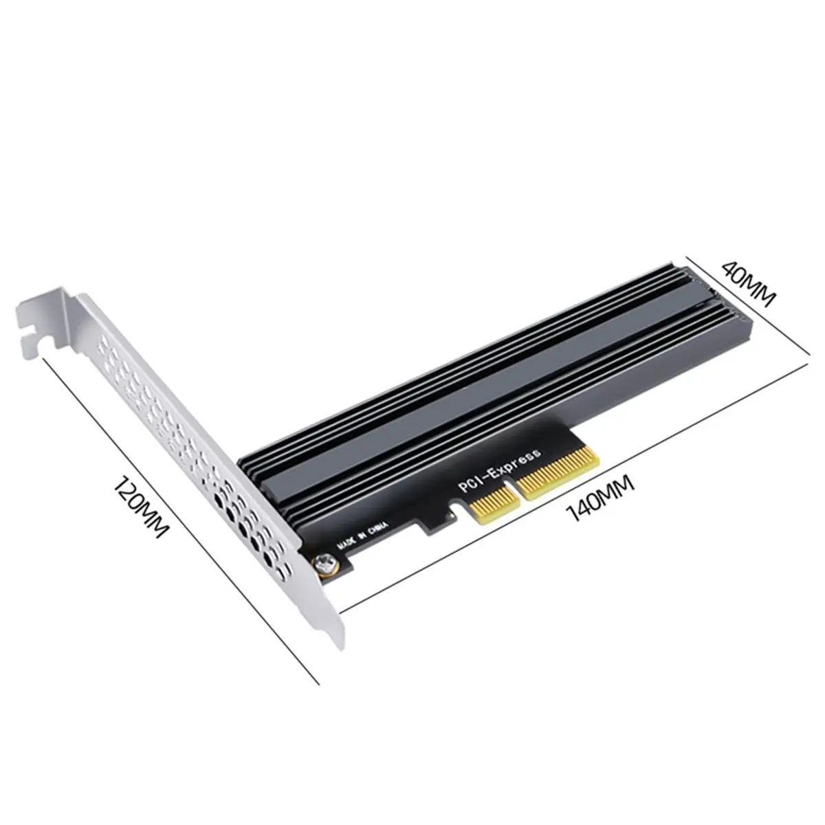 New Electronics Desktop PC M.2 NVMe SSD to PCIe 4.0 Adapter Card 64Gbps M-Key PCIe 4.0 X4 Expansion Board for PCI-E 4.0/3.0 M.2