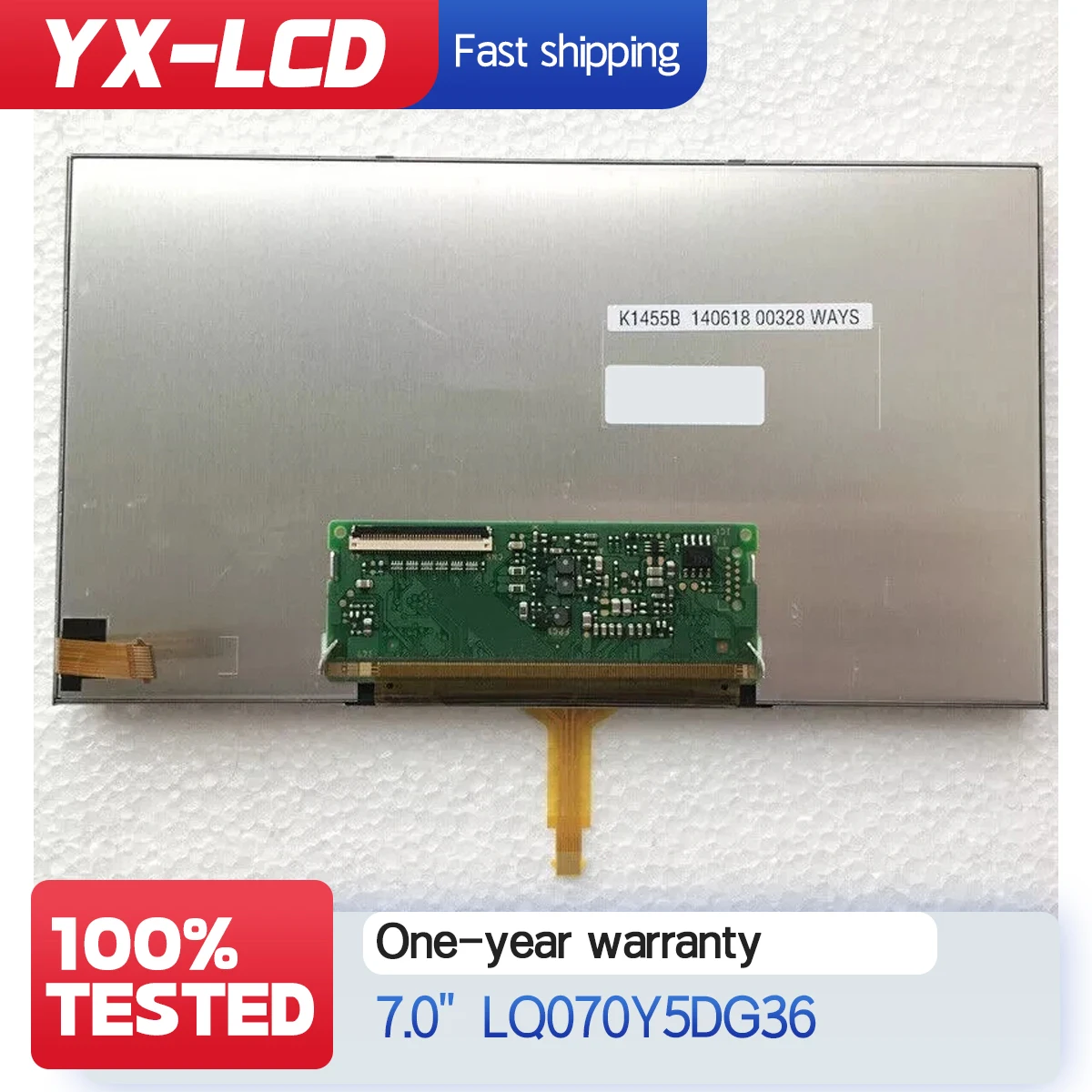 Original 7-Inch LQ070Y5DG36 LCD Display With Touch Screen For Car GPS Navi