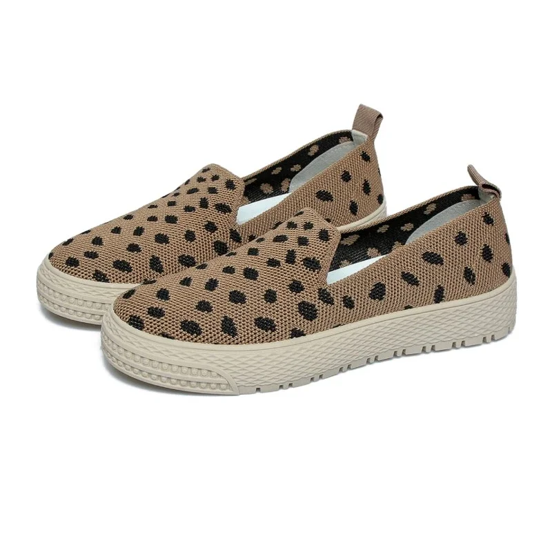 Spring Autumn New Sexy Elegant Casual Leopard Print Wear-Resistant Fashionable Comfortable Walking Flat Shoes for Women Plus Siz