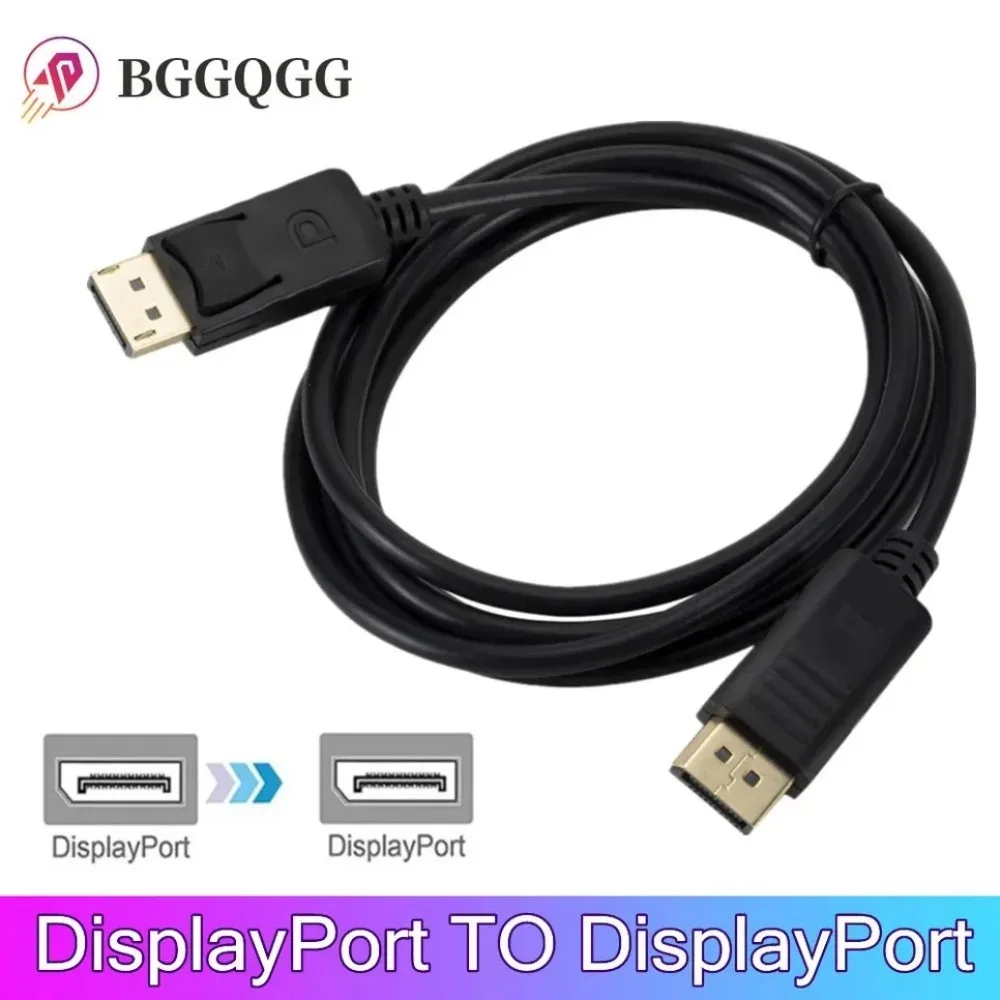 

BGGQGG HD DisplayPort 1.2 Cable 1.8M 1080P HDR Display Port Audio Cable for Video PC Laptop TV Display Port 1.2 DP to DP Cable