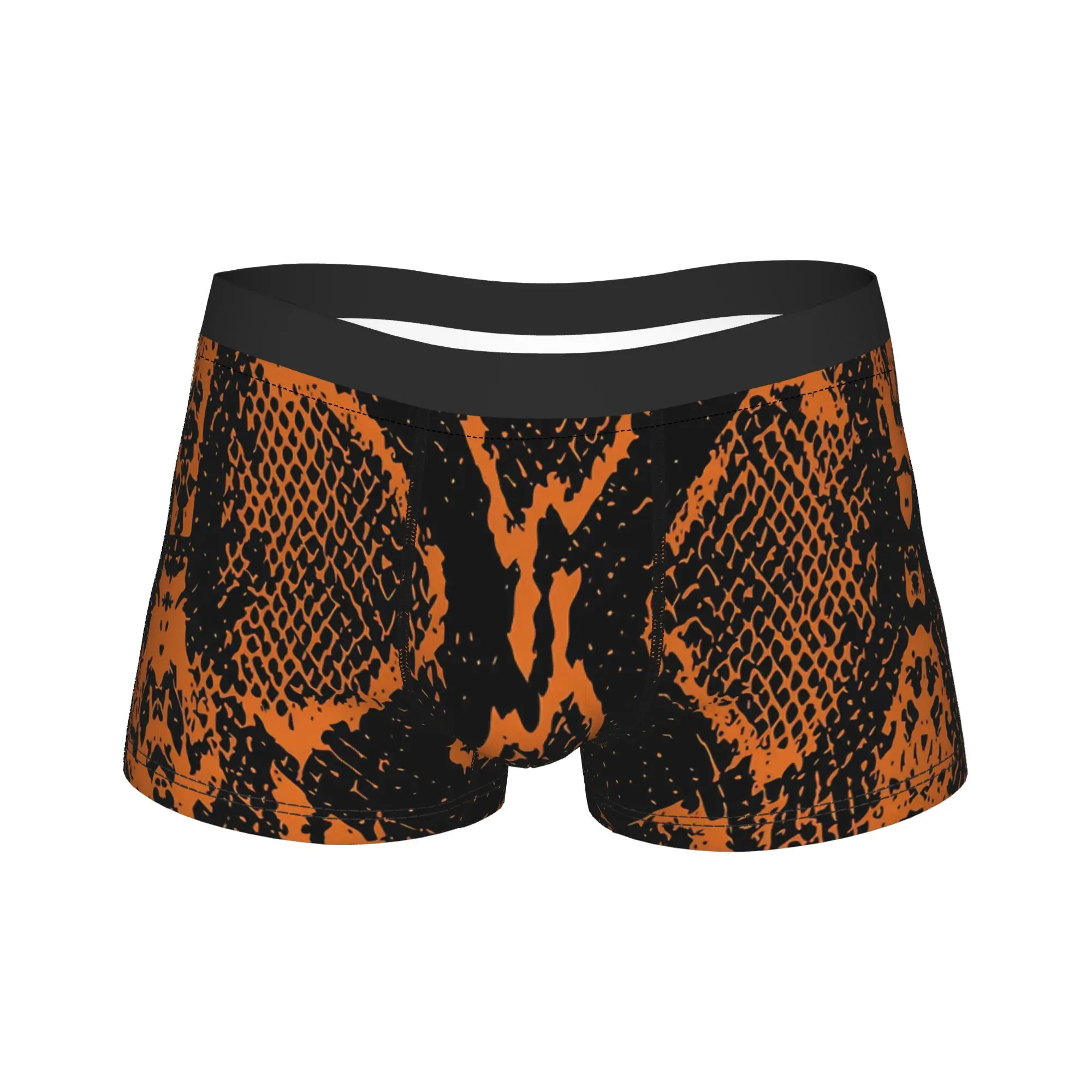 

Мужские трусы-боксеры с дизайном под шоколадную и черную кожу питона, качественные, оригинальные, идея для подарка
