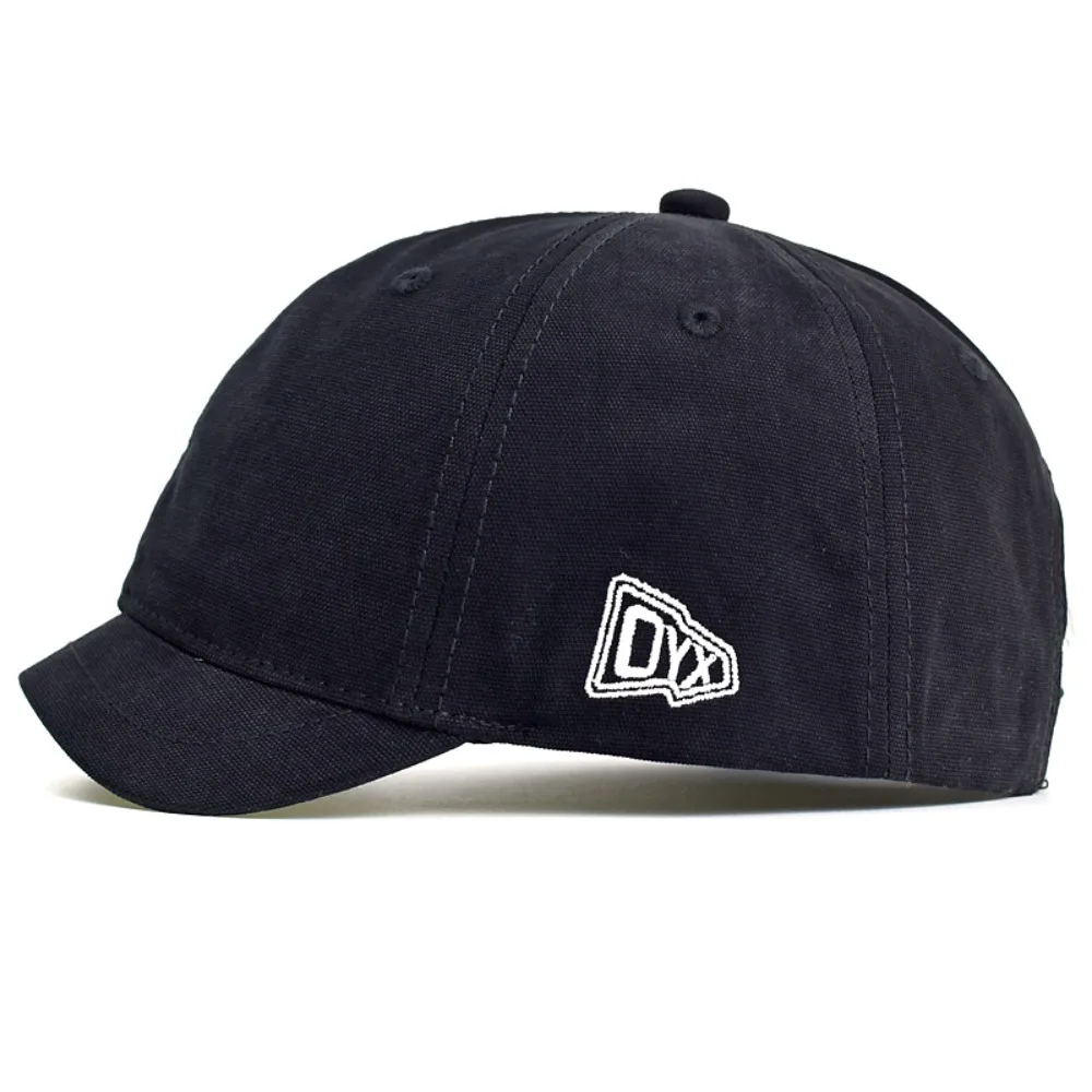 

Cotton Baseball Cap Trendy Trucker Style Short Brim Low Profile Caps Soft Top Cap