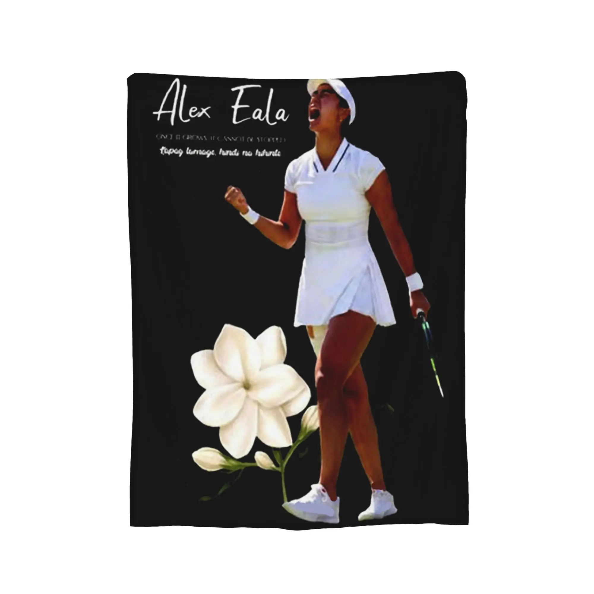 Alex Eala Knitted Blanket Velvet Tennis Player Warm Throw Blankets for Outdoor Travel Bed Rug