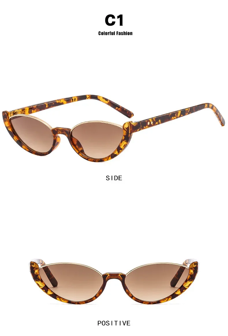 Damen-Sonnenbrille mit halbem Rahmen, Metallscharnier, personalisierte Avantgarde-Sonnenbrille und Accessoires – Detail 9