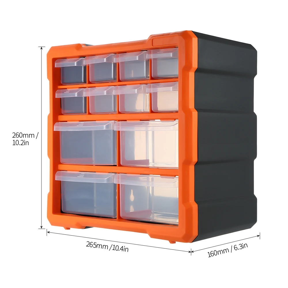 Drawer PP+PS Parts Storage Box Multiple Compartments Slot Hardware Box Organizer Craft Cabinet Tools Components Container