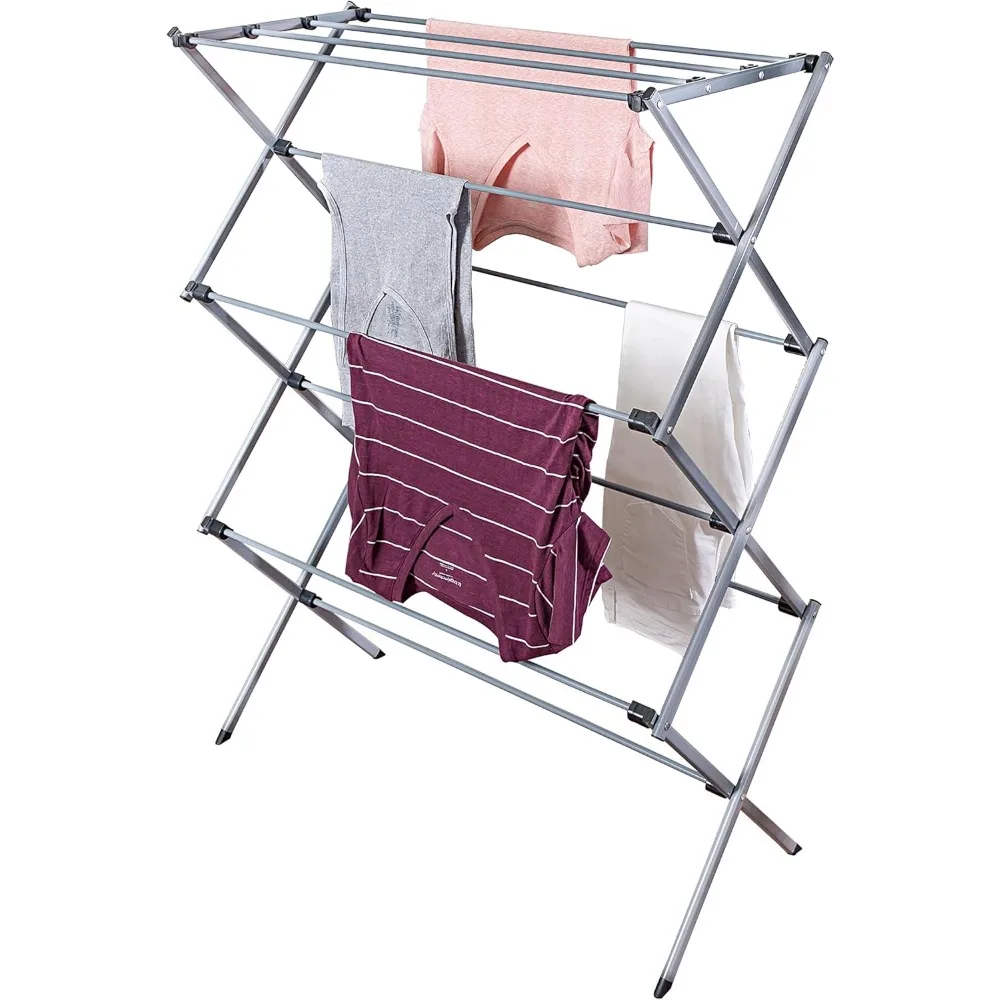 Oversize Collapsible Clothes Drying Rack DRY-09066 Silver, 50 lbs