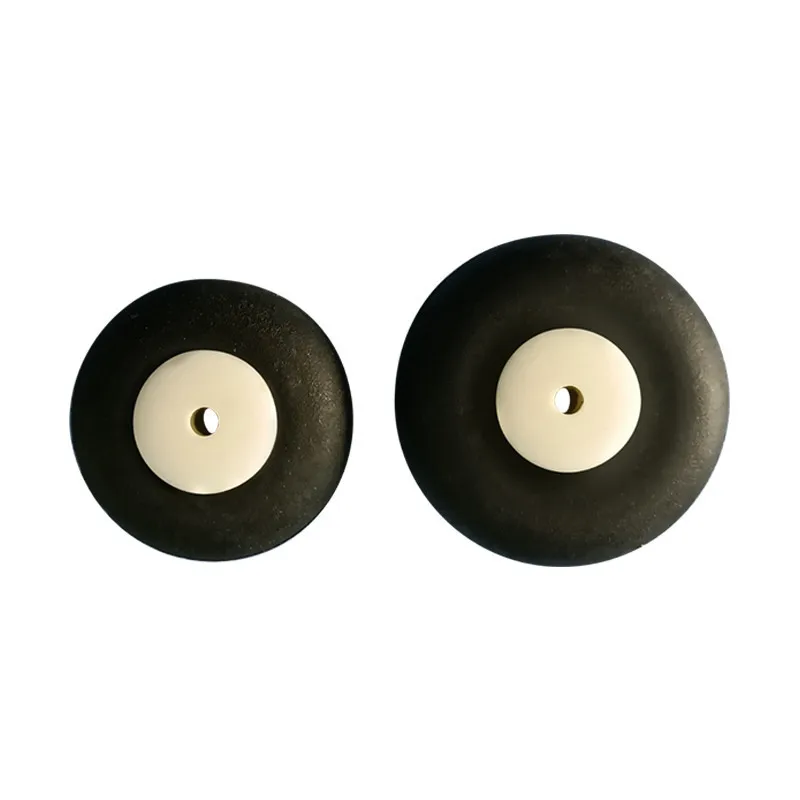 XFlight 2 pièces Mini roues arrière pneus éponge pour avion RC, noir/blanc, diamètre 16-30mm, accessoires de train d'atterrissage d'avion modèle RC