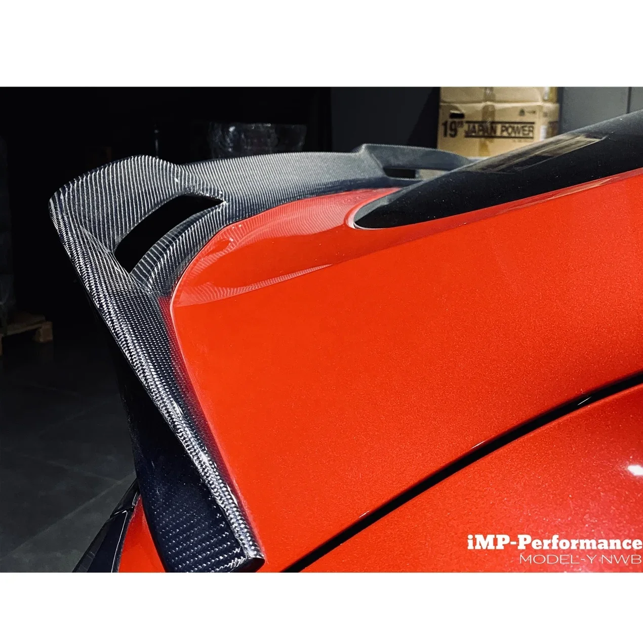 

IMP Performance 2020-2022 Tesla Model Y Задний спойлер из углеродного волокна Комплект кузова Спойлер багажника Крыло Депозит подходит для модели Y