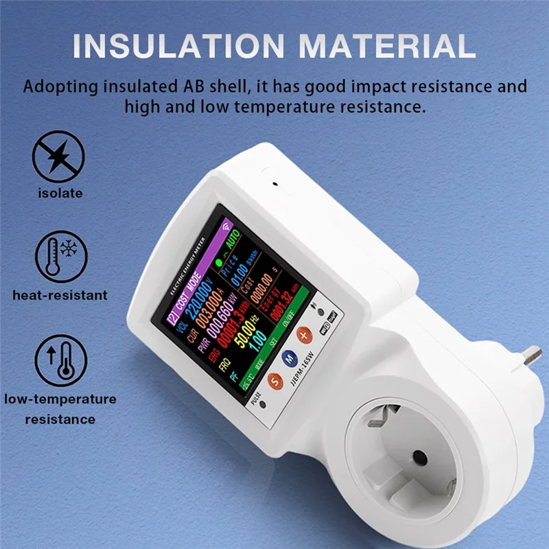 ABSQ-WIFI medidor de potencia Digital inteligente medidor de energía eléctrica voltaje protección de corriente temporizador interruptor enchufe de la UE