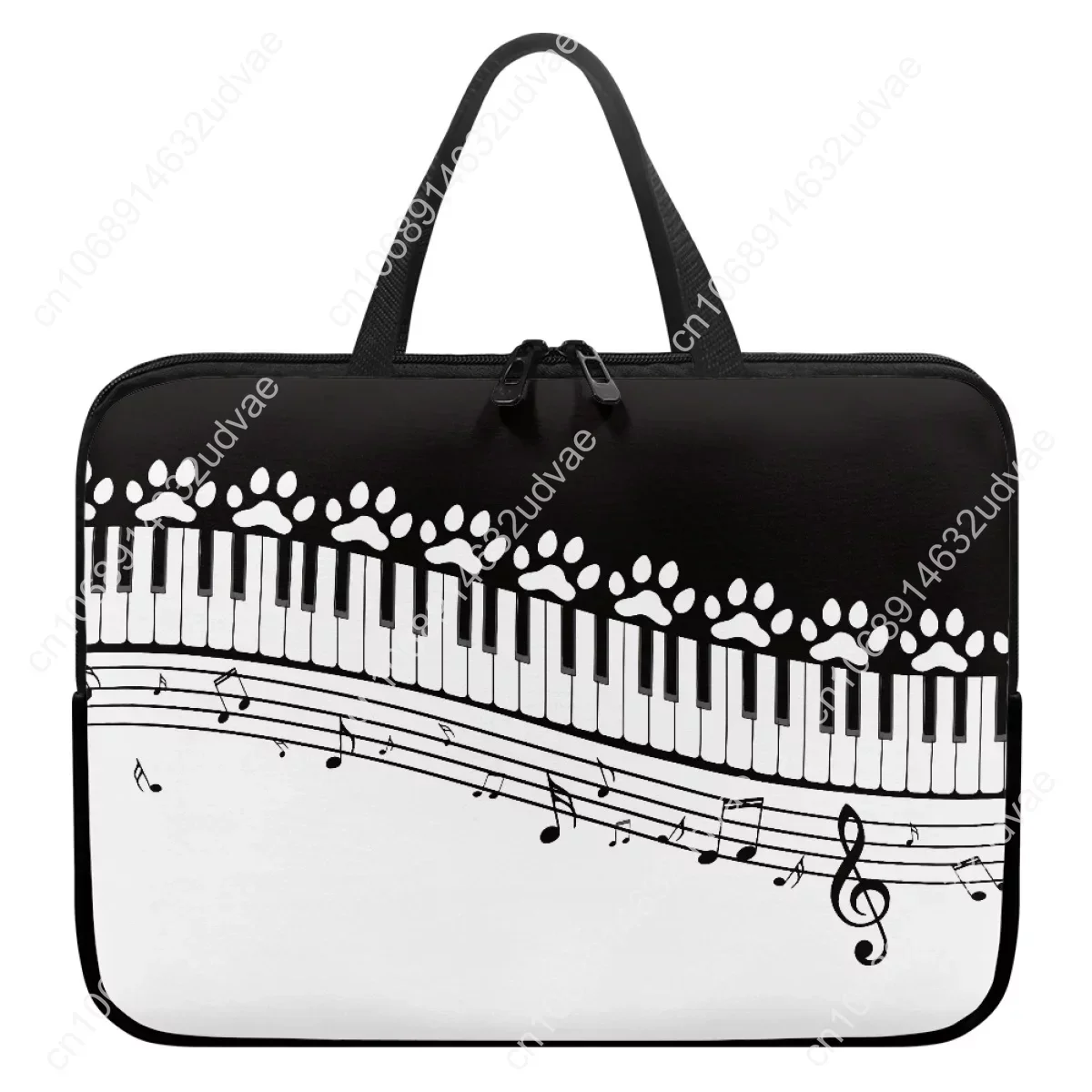 2023 Travel Universal Portable Tablet Bag Music Note Piano Creative Dog Paw Design Laptop Bag Computer PC Carry Case Cover Pouch