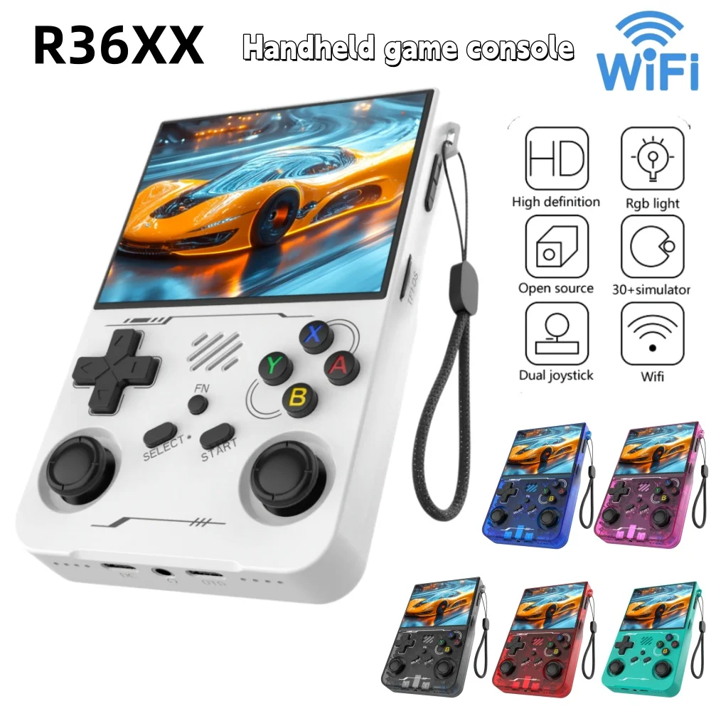 Console de jeu vidéo portable rétro R36XX R36S, écran IPS R36 Ultra, 128 Go de jeux préchargés, lecteur de poche portable avec système Linux