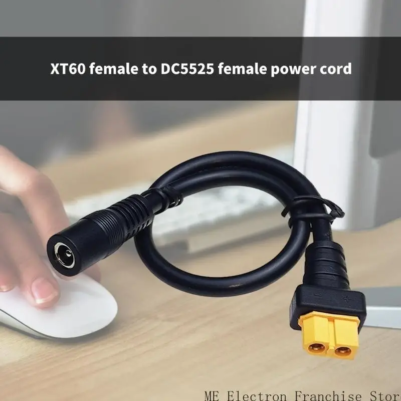 T5EA 12AWG XT60 أنثى إلى DC5525 كابل الطاقة الإناث لأنظمة تخزين الطاقة