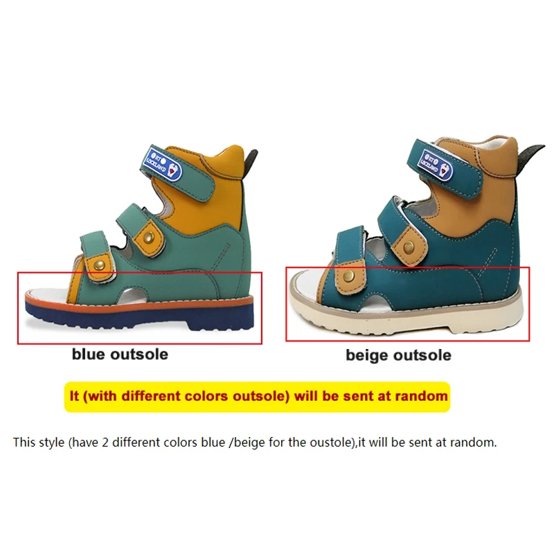 Ortoluckland Children Sandals Summer Boys Baby Orthopedic Shoes For Kids Toddler Teenager Fashion Flatfoot Footwear 2 Years Old