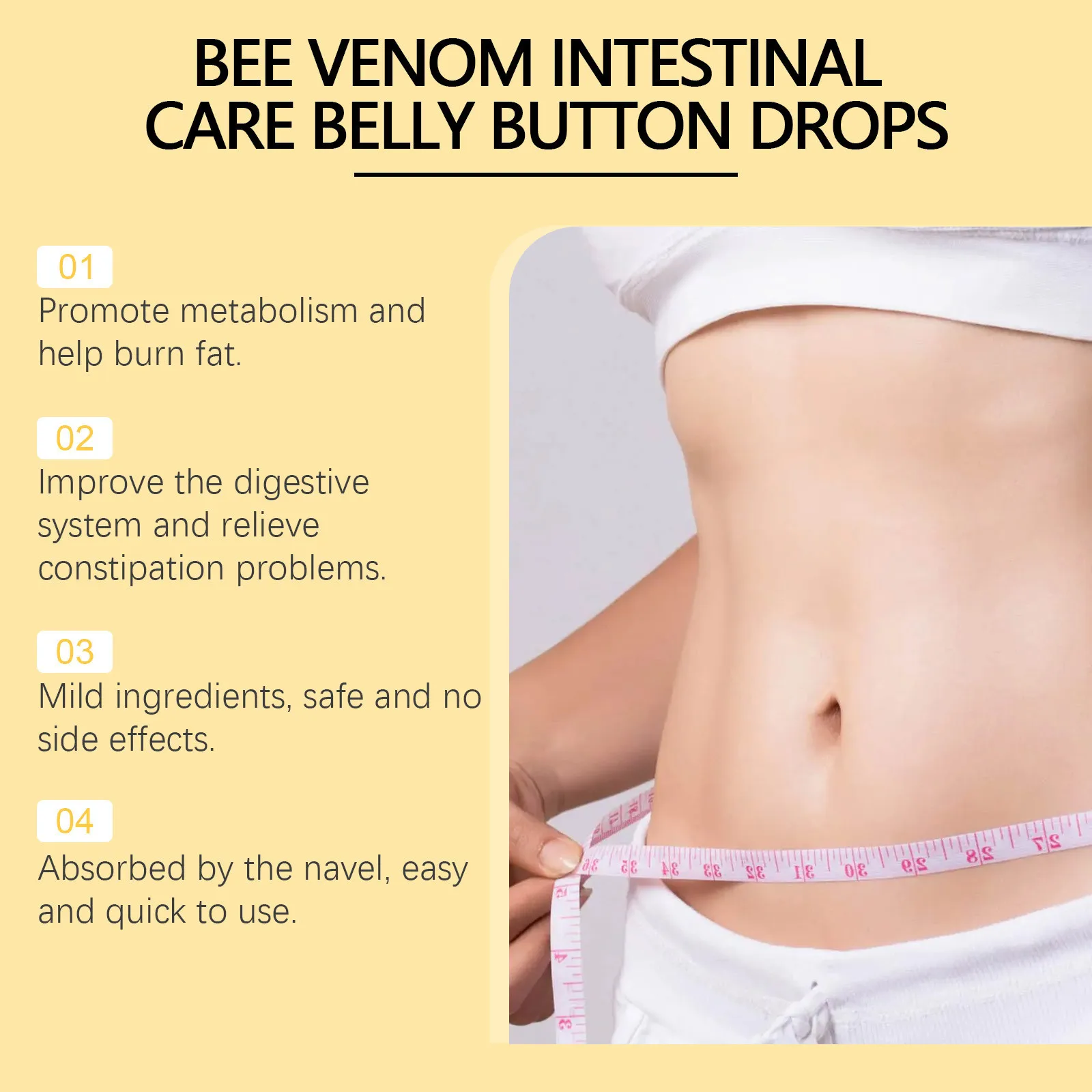 Fat Burning Serum Bee Venom Intestinal Body Care Tighten Firming Shaping Waist Abdomen Buttocks Belly Button Weight Loss Drops