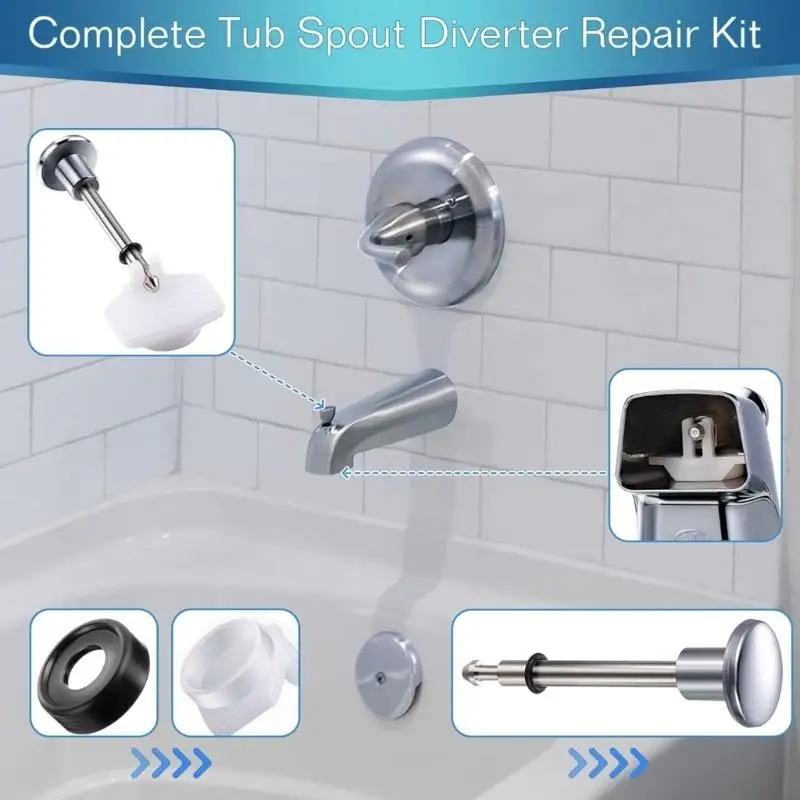 

652F Bathtubs Faucet Leak Repair 2pc Strong Valves Stem Assembly Simple Installation for Shower Tub Spout Maintenance