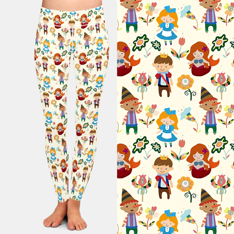 LETSFIND-pantalones de Fitness con estampado 3D de dibujos animados para mujer, Leggings completos, alta cintura, nuevo, Invierno