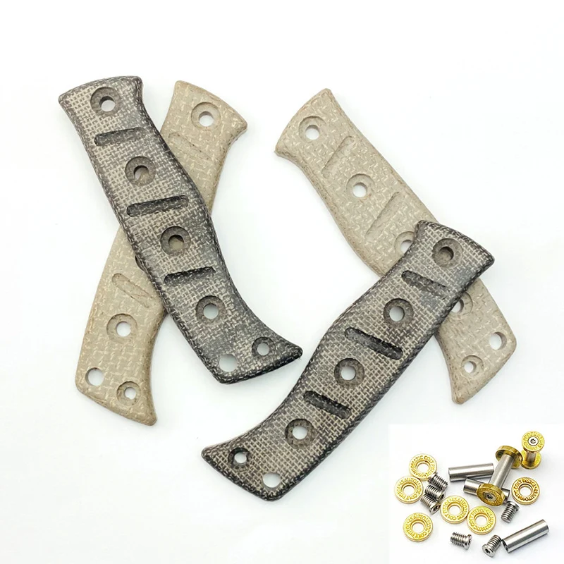 Custom Micarta faca lidar com escalas com parafusos Kit, adequado para Benchmade, facas fixas, aperto, DIY, fazer acessórios, peças, patches, 375
