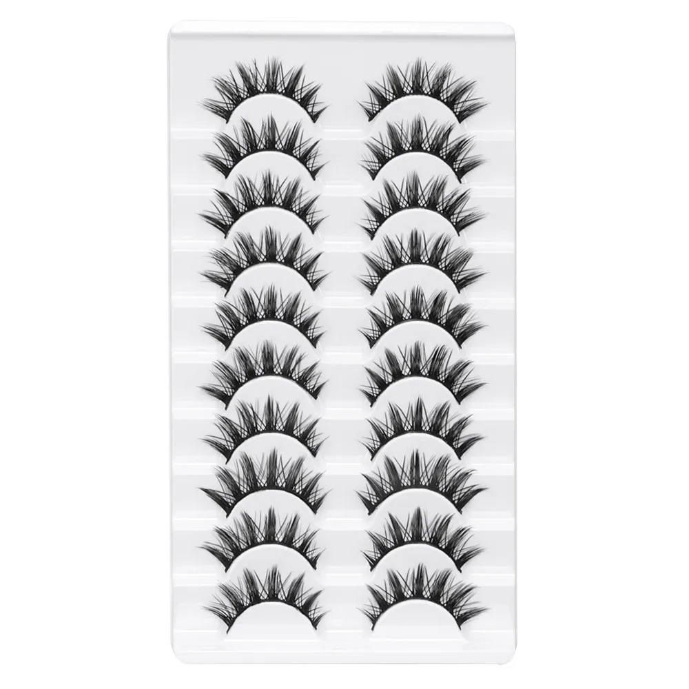 ビューティフルストリップつけまつげ手作り虐待フリー偽まつげナチュラルロングアイメイクツールまつげエクステンション