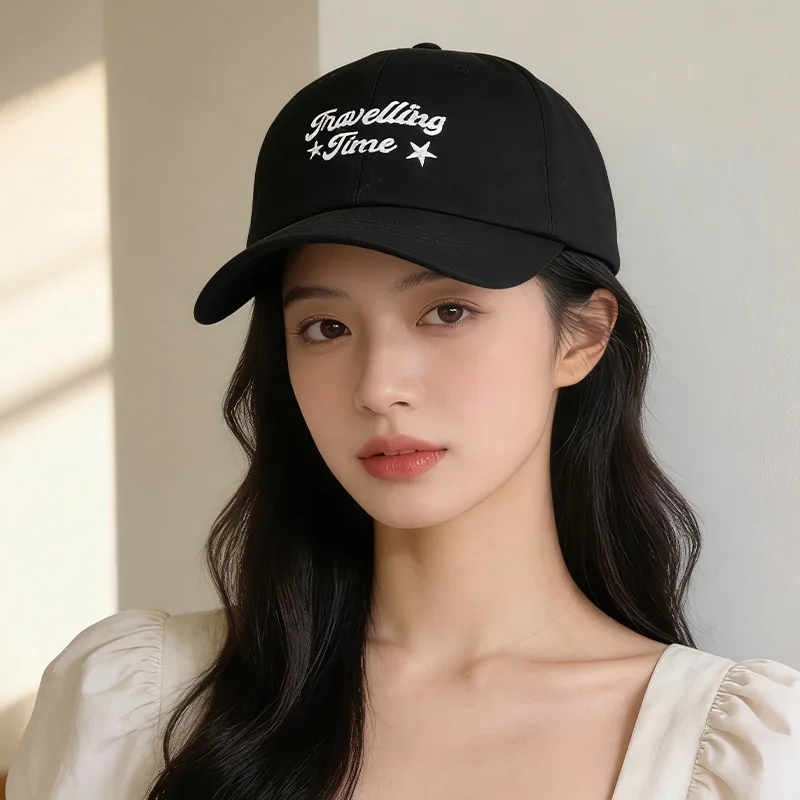 New Embroidered Alphabet Baseball Cap Children's Fashion Trendy Brand Soft Top Face Small Cap Outdoor Shade Sun Protection Cap