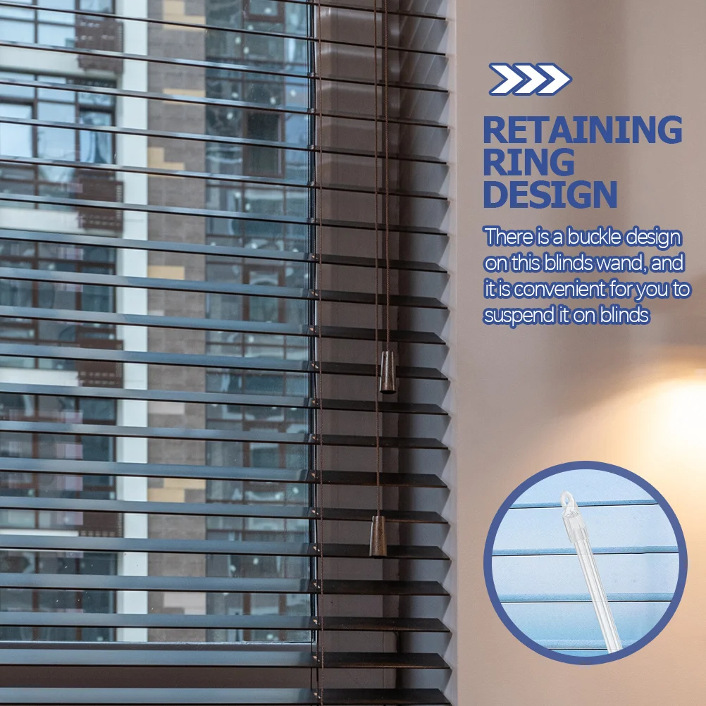 

8pcs Plastic Blind Wands White Vertical Blinds Replacement Rods Transparent Curtain Rods Tilt Wand Handle Stick For Window