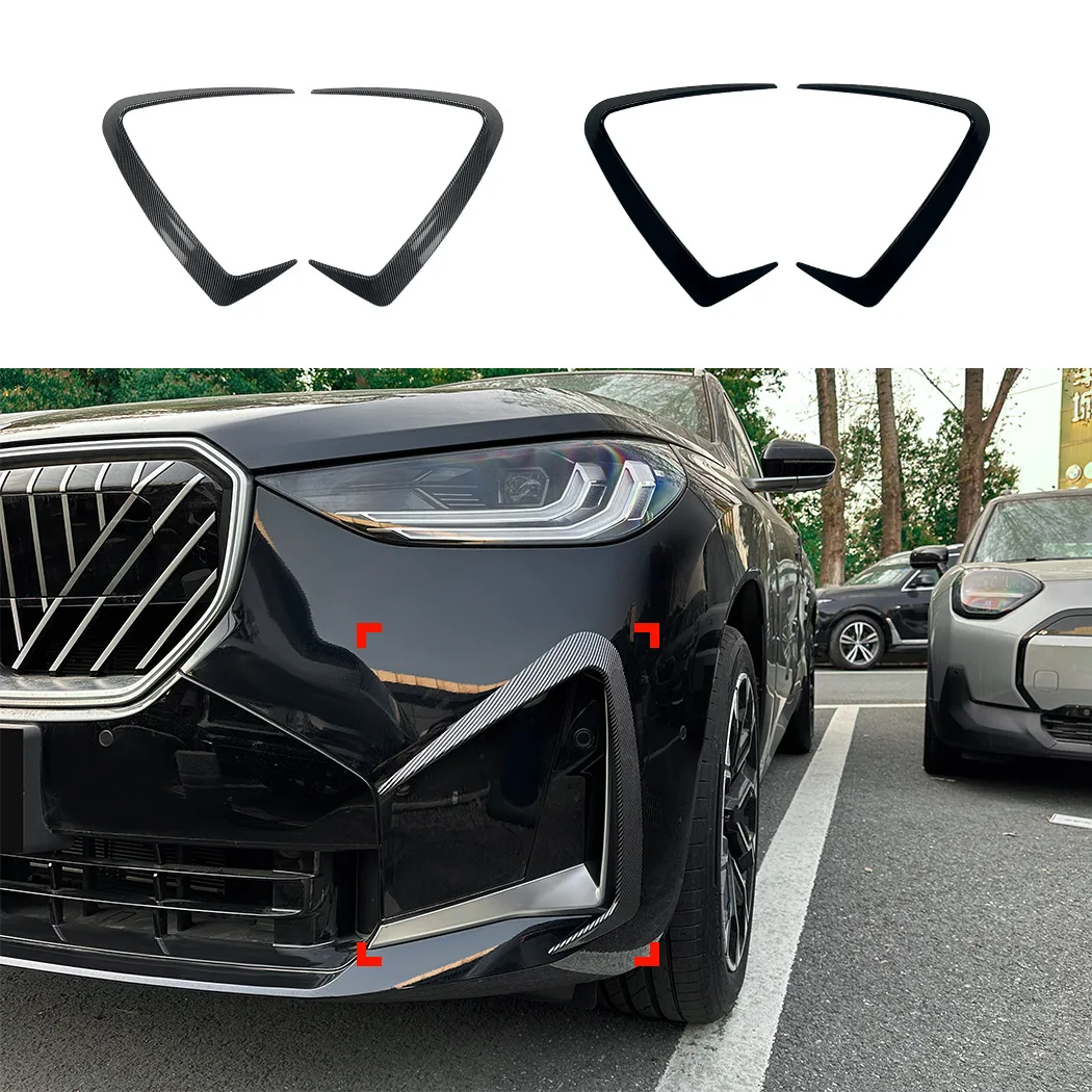 

For BMW X3 G45 M Sport 2025-2026 Front Wind Blade Air Vent Grille Exterior Gloss Black