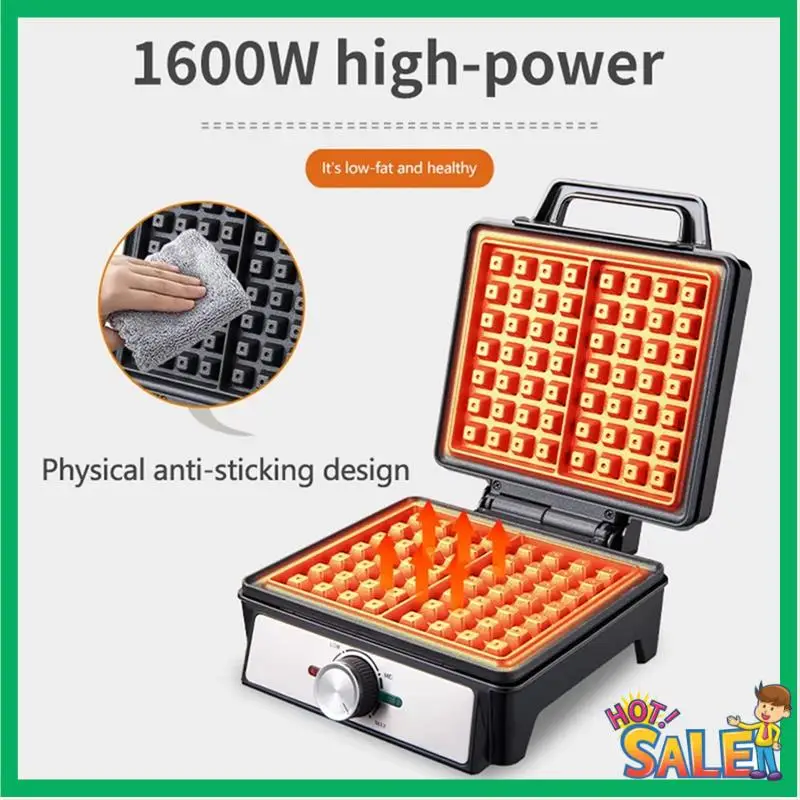 

A53T Wafflemaker Single Plate Two-Slice Bread Maker,Double-Sided Heating,Non-Stick Design,Suitable For Family Restaurant